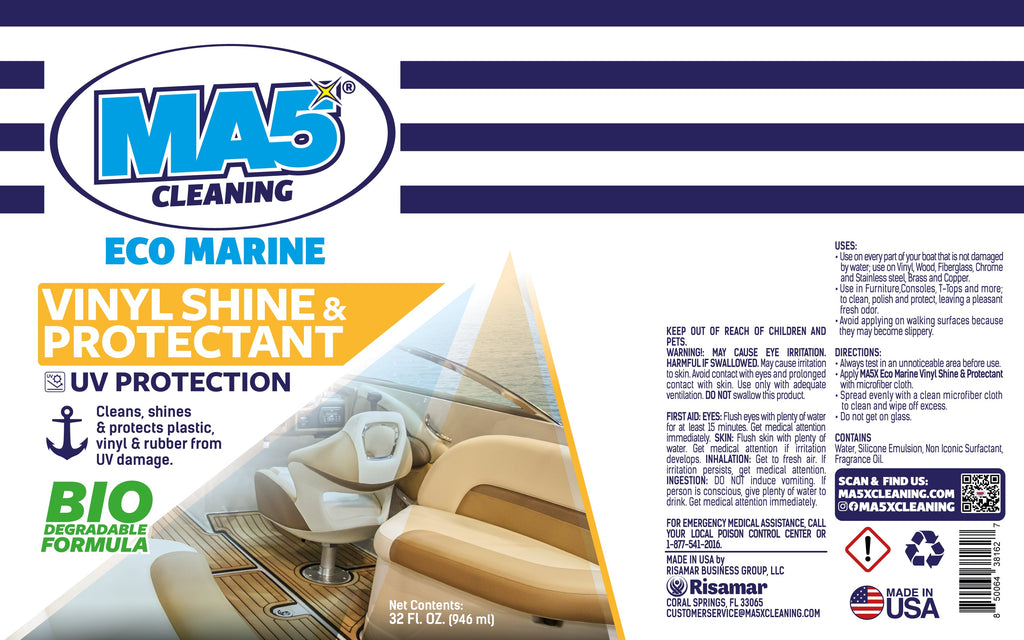 MA5X Vinyl Cleaner Spray - Boat Vinyl UV Protectant and Shine