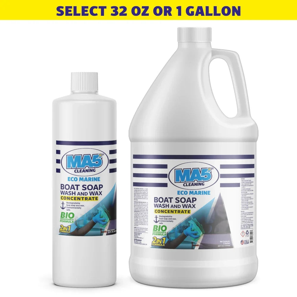MA5X Marine Wash & Wax - Concentrated Boat Cleaner & Protectant