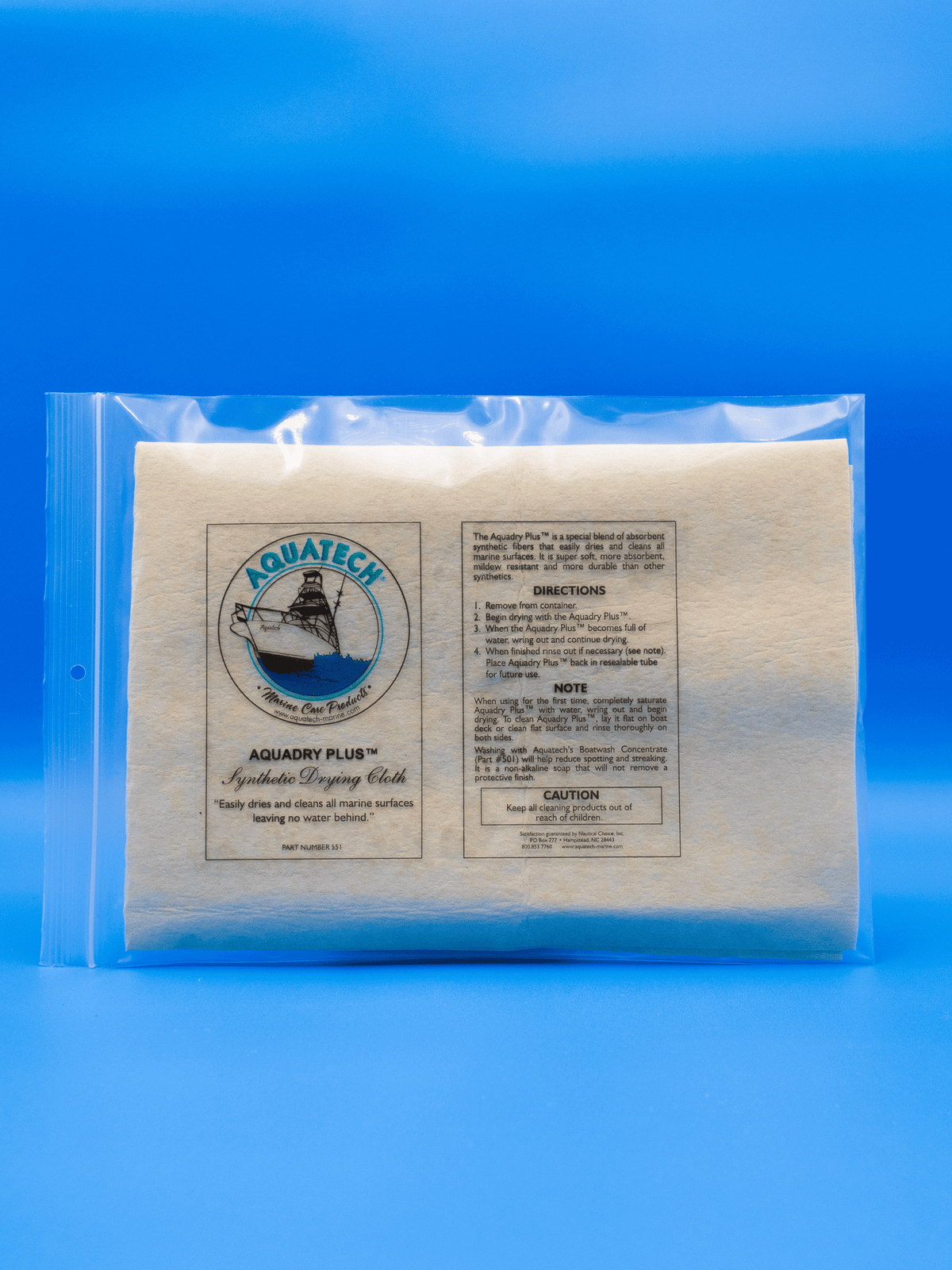 Aquadry Plus marine drying chamois, synthetic drying towel
